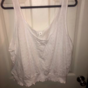B.P. White Eyelet Crop Top 3X NWOT